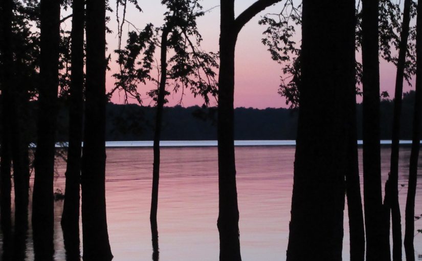 Photo: sunset at Kerr Lake State Park, NC